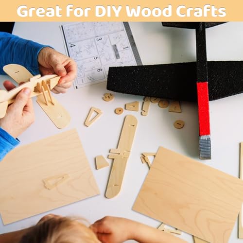 8 Pcs Baltic Birch Plywood Sheets, 9" x 12" x 1/4" Birch Wood Board, 6mm Unfinished Birch Wood Sheets for Laser Cutting, Laser Engraving, Wood Burning, Crafts Making