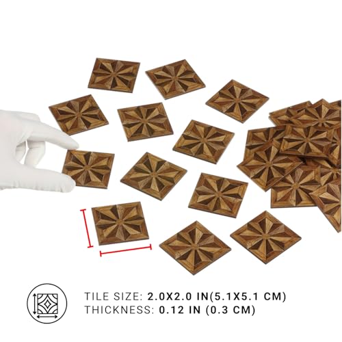 Dollhouse Flooring Tiles – Miniature Parquet Pattern for 1:12 Scale Decor Projects – REDUCIO! (Diamond Burst) - color: Diamond Burst