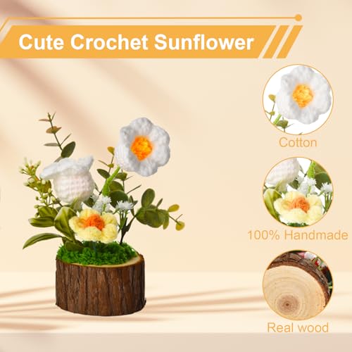 Crochet Lily of the Valley Flowers Bouquet for Women/Teacher Desk Decora - color: Lily of the Valley