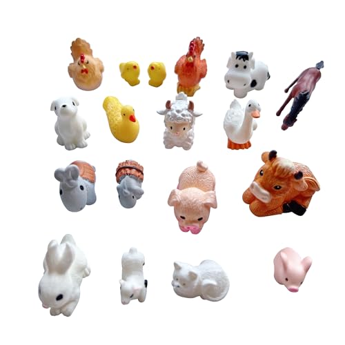 45pcs Miniature Pasture Animals Figurines Courtyard Decoration Sets - color: Mini Pasture Decoration Sets
