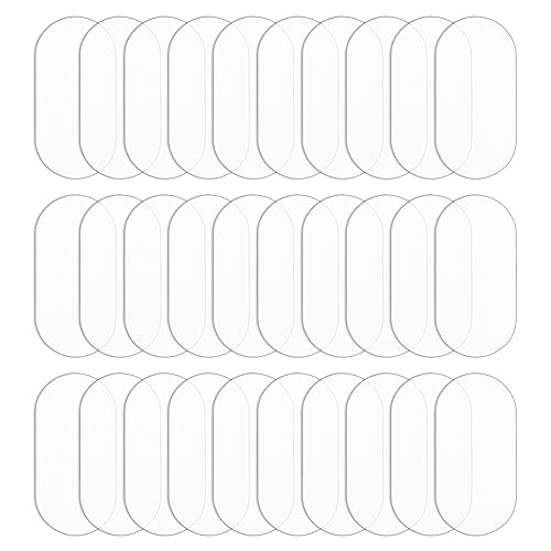 FINGERINSPIRE 30 Pcs Clear Miniature Bases 1x2inch Acrylic Mini Oval Base - color: 30 Pcs - Oval