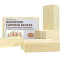 Ninekong 9PCS Basswood Carving Blocks with 2 Sizes，Whittling Wood Carving Kit,Soft Basswood for Carving(4"x1"x1",4"x2"x2") - size: 9 pieces 1x1x4/2x2x4 inch
