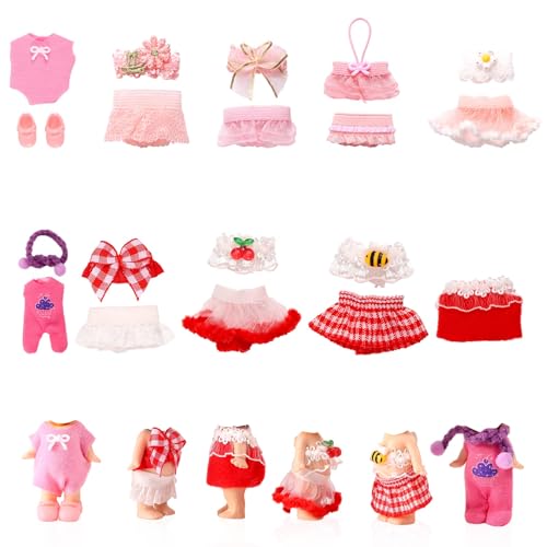 10 Sets Doll Outfits, 3 Inch/7.62cm Doll Collector's Clothing Accessories - style: Style 1
