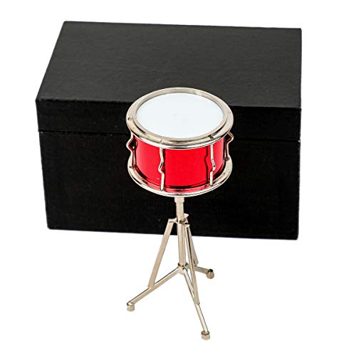 Miniature Snare Drum Replica with Case Tabletop Desktop Sculpture Ornament - color: Snare Drum