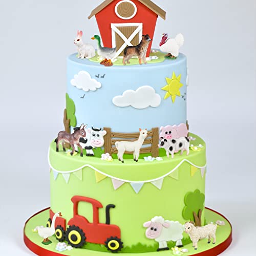 SIENON 12Pack Realistic Mini Farm Animals Figures Toys for Kids - size: 12 Pieces Medium Size Farm Animals