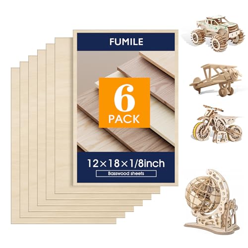 Basswood Sheets 1/16,18 Pack 8x12 Inch Basswood for Laser Cutting, Drawing,Wood Burning, Architectural Models.Plywood Sheets Unfinished Wood Boards for DIY Crafts. - size: 18P 8X12X1/16in