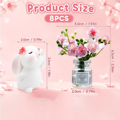 8PCS Miniature Vases, Miniature Flower Vase, Quality Material Set for Garden, for Use in Small Displays and Room Decor for Home