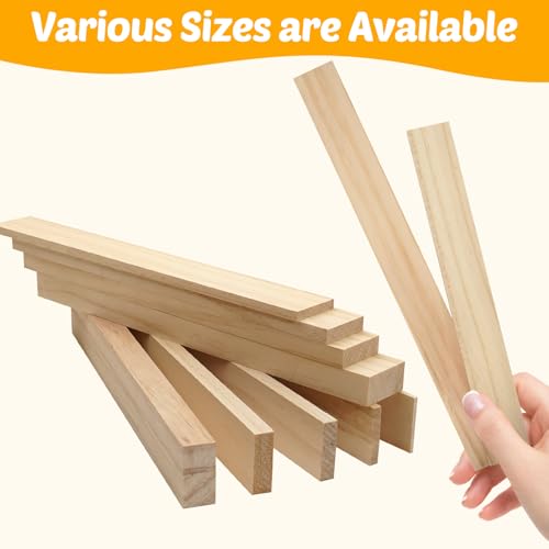 Wood Strips Planks 1/8"x 1.5" x 6", 20 PCS Wooden Dowels for Crafts - size: 1/8" x 1.5" x 6"-20 PCS