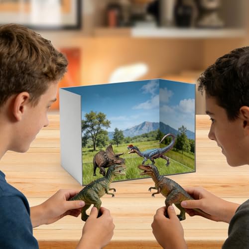 Yalumo Cardboard Diorama Box Kit, 2 Pack Diorama Box for Display, White Cardboard Project Supplies with Double Sided Tapes for DIY Crafts Toys School Projects Model Scenes, 13 x 8.7 x 8.3 Inch