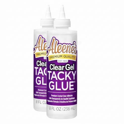 Aleene's Clear Gel Tacky Glue for Crafts, Nontoxic, Applies and Dries Clear, 8 fl oz (Pack of 2) - size: 8 fl oz (Pack of 2)