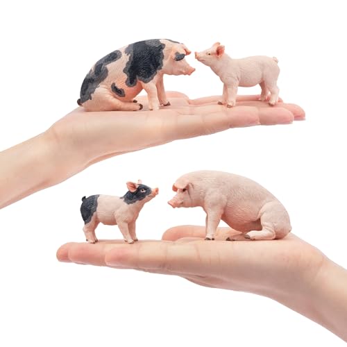 Toymany 8PCS Realistic Pig Figurines Set, Plastic Pig Figures Farm Animals Toys, Birthday Christmas Toy Gift for Kids Toddlers - style: 8PCS Pig