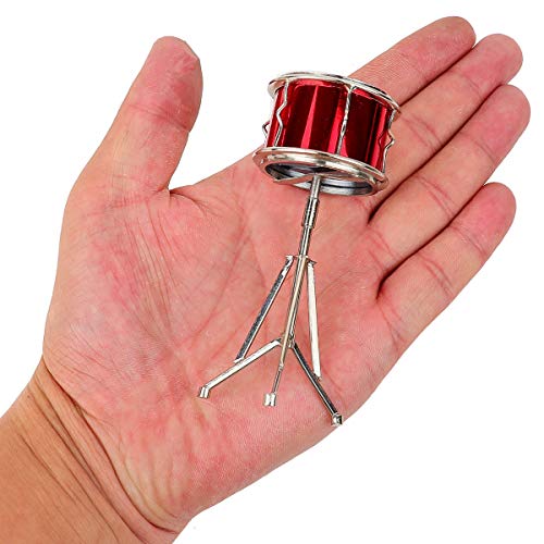 Miniature Snare Drum Replica with Case Tabletop Desktop Sculpture Ornament - color: Snare Drum