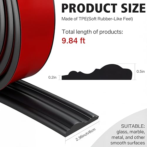 118 Inch x 2.36 in Peel and Stick Wall Molding Trim Black Chair Rail Panel Flexible Self Adhesive 3D Crown Moulding Trim for DIY Home Wall Decor Mirror Protection Door Cabinet Frame(Stylish) - color: Black, size: 118 Inch X 2.36 in, style: Stylish