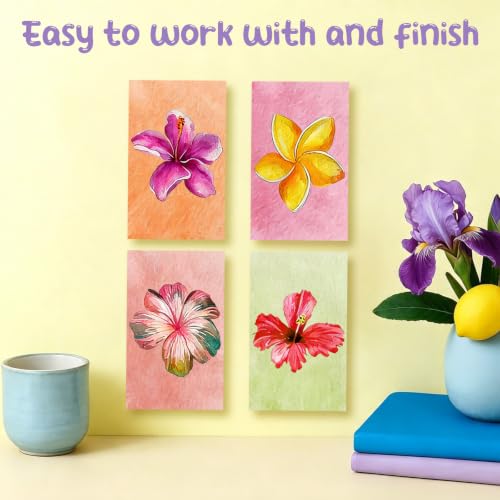 Wooden Blocks Wood Blocks for Crafts, 16 PCS 3″X5″X1/4″ Blank Wood Planks - size: 3″x5″x1/4″ - 16PCS