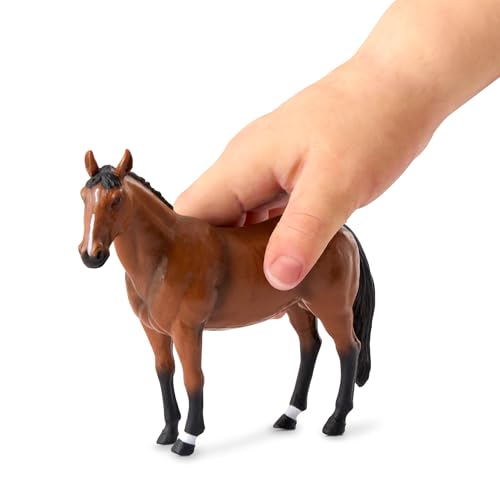 Terra by Battat Horse Toys, Quarter Horse Family, 4 Animal Figures, Animals - style: Horse Family
