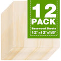 Basswood Sheets 12"x12"x1/8",3mm Basswood for Laser Cutting,Thin Plywood Board Unfinished Wood for Crafts, DIY Architectural Models Making, Wood Engraving (12inchx12inch-1/8-12Packs) - size: 12inchx12inch-1/8-12Packs