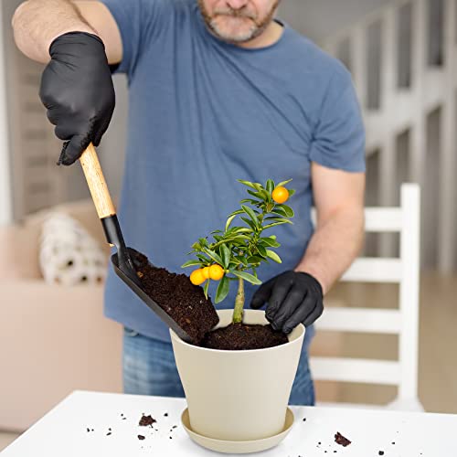 Hahood 20 Pack Plastic Planters 5.5 Inch Plant Flower Pot with Trays, Seedlings Nursery Pots Planter Flower Container Seed Pots for Seedling, Transplanting, Cutting, Assorted 10 Colors - size: 5.5 Inches