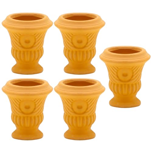ONEST 5 Pieces Miniature Tiny Clay Pots Mini Flower Pottery Planter for DIY Garden Plants Office Home Decoration - color: 5 Pieces