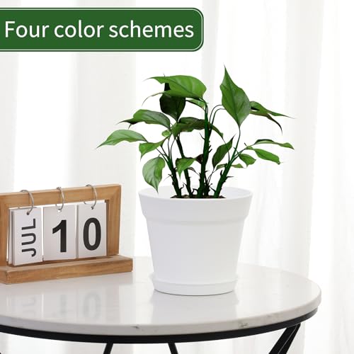 GARDIFE 20 Pack 4 inch Plant pots, planters for Indoor Plants, Flower pots, White - color: 4-white, size: 4 inch