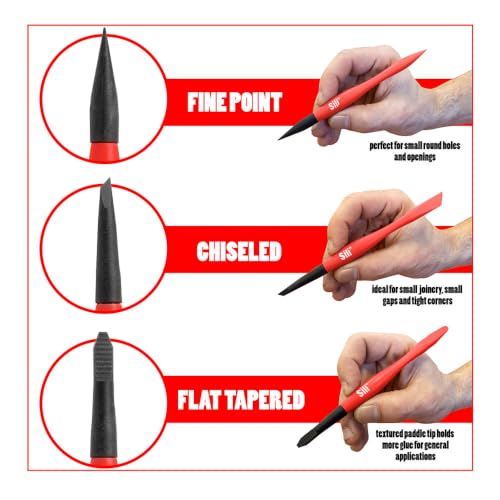 Sili Glue Brush Kit with Micro Wood Glue Applicator Brushes for Woodworking