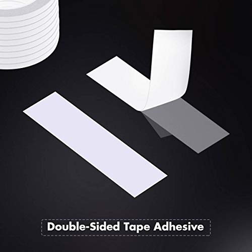 cridoz Double Sided Adhesive Tape, 9 Rolls Double-Side Craft Tape for Card Making, Scrapbooking, DIY Crafts and Office School Stationery Supplies (1/4 Inch, 25 Yards Per Rool) (Pack of 2) - size: 1/4 inch x 25 yards (Pack of 2)