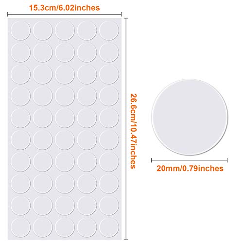 Zonon 1000 Pcs Double Sided Adhesive Dots Clear Glue Point Tape Stickers Balloon Glue Round Mini No Traces Adhesive Sticker Dot Sticker for Classroom Decor Craft DIY Office (0.79 Inch/ 20 mm) - size: 0.79 Inch/ 20 mm