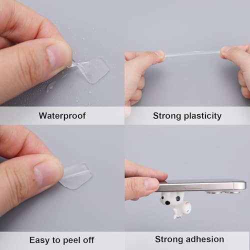 96pcs Adhesive Tapes for Baby, Double Sided Adhesive Tapes Clear Removable Gel Glue Putty Waterproof Mini Clear Sticky Glue for Doll and Other Decorations