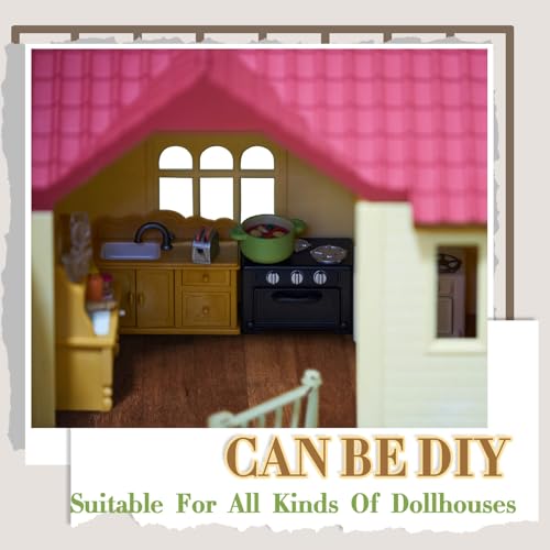 Flutesan 12 Pcs Miniature Dollhouse Wallpaper, Elegant Style - style: Elegant Style