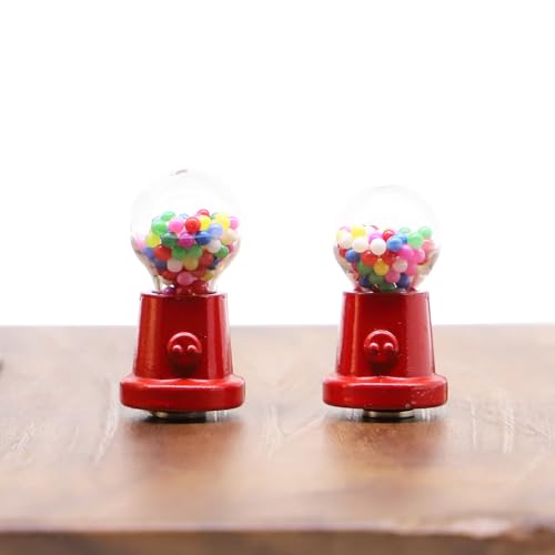 Hinge Head Gumball Machine, Retro Hinge Decorative Topper, Miniature Magnetic Figurine Door Decor, Whimsical Quirky Home Decor, Micro Lover Gift, Cute Gumball Machine Decor (2 per Set)