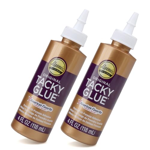 All-Purpose Tacky Glue – Premium Adhesive for Crafts, Jewelry, and Household Repairs – Original 4 Oz. (2 Bottles) - size: 2 Pack, style: Original Tacky 4 Oz.