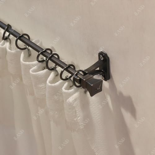 iLAND Miniature Dollhouse Accessories Metal Dollhouse Curtain Rods 2pcs w/Brackets Rings for Easy Install, Modern Black 1/12 Scale Accessories, Exquisite Mini Decor for Doll House Windows - style: Classic Black