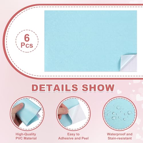 uxcell 6 Sheets Miniature Dollhouse Wallpaper, Silk Pattern Self-Adhesive PVC Flooring Wall, Mini Wall Decor for Dollhouse Sand Table Model Accessories 11.81 x 7.87 Inch (Sky Blue) - color: Sky Blue