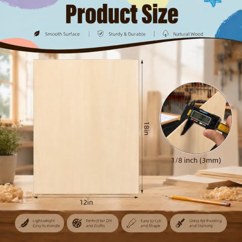 Basswood Sheets 12"x18"x1/8",12 Pack - color: 12 Pack, size: 12"x18"