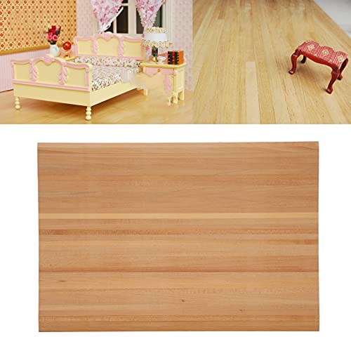 Dollhouse Floorboard, Dollhouse Floor Sheet Miniature Simple Elegant Wood Strip Flooring Decoration Accessory Furniture Dollhouse Accessories