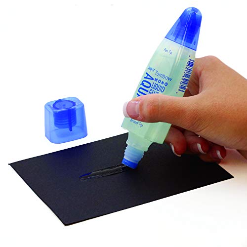 Tombow 52180 Mono Aqua Liquid Glue, 1.69 Ounce, Dual Tip Dispenser for Precise to Full Coverage Application that Dries Clear, (Pack of 2) - size: 1 Count (Pack of 2)
