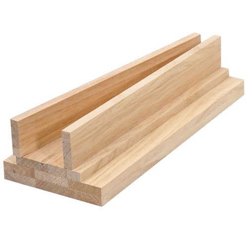 Wood Strips Slats Wooden Dowels for Crafts 3/8"x 1.5" x 12", 10 PCS Decorative Wood Trim Planks for Wall, Square Wooden Sticks for Crafting, Unfinished Pine Lumber Pieces for Woodworking Models Making - size: 3/8" x 1.5" x 12"-10 PCS