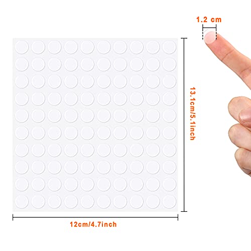 Zonon 1000 Pcs Double Sided Adhesive Dots Clear Glue Point Tape Stickers Balloon Glue Round Mini No Traces Adhesive Sticker Dot Sticker for Classroom Decor Craft DIY Office (0.47 Inch/ 12 mm) - size: 0.47 Inch/ 12 mm