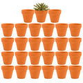Fcacti 27 Pcs Small Mini Clay Pots 2.1'' Terracotta Pot Clay Ceramic Pottery Planter Cactus Flower Pots Succulent Nursery Pots- Great for Window Boxes, Cactus, Plants, Crafts, Wedding Favors - color: Terracotta