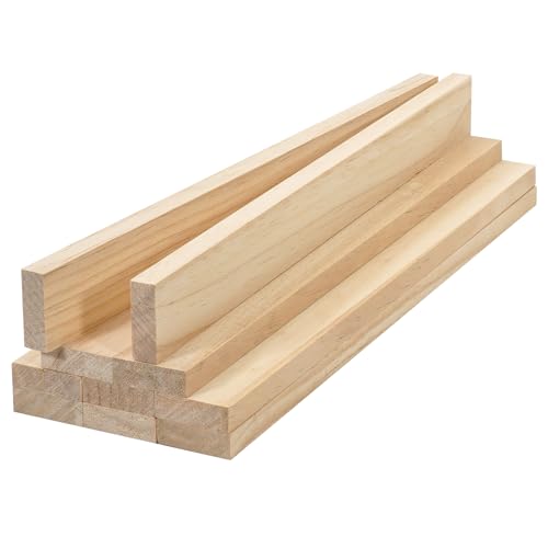 Wood Strips Slats Wooden Dowels for Crafts 1/2"x 1.5" x 15", 10 PCS Decorative Wood Trim Planks for Wall, Square Wooden Sticks for Crafting, Unfinished Pine Lumber Pieces for Woodworking Models Making - size: 1/2" x 1.5" x 15"-10 PCS