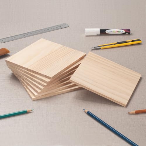 Wooden Blocks for Crafts, 6″ X 6″ Wood Blocks Squares for Crafts1/4″ Thick, 8 PCS Blank Wooden Boards for Crafting, Unfinished Wood Planks Pieces Panels for Paintings, DIY Signs, Woodworking - size: 6″x6″x1/4″ - 8PCS