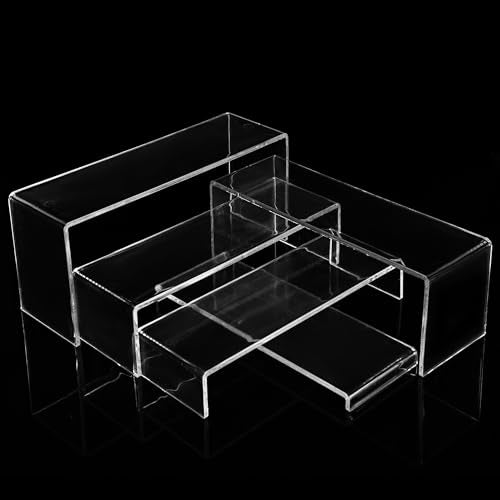 ANDGOO 10 Pack Large Acrylic Display Stands, 2 Set(10”L~11”L~12”L) - color: Clear, size: 10Pcs (10.8”L~11.2”L~11.6”L~12”L~12.4”L)