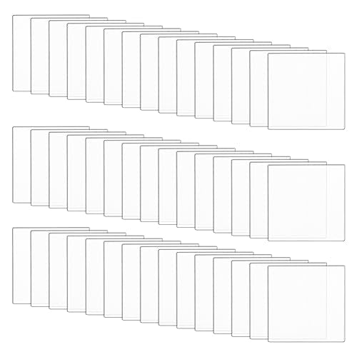 FINGERINSPIRE 50 Pcs Clear Miniature Bases 1x1inch Square Acrylic Action Figure Display Bases 2mm Thick Miniature Bases Blank Acrylic Mini Square Base for Miniatures Wargaming Boardgaming Collectible - color: 50 Pcs - Square