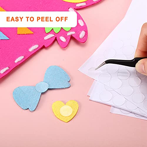 Zonon 1000 Pcs Double Sided Adhesive Dots Clear Glue Point Tape Stickers Balloon Glue Round Mini No Traces Adhesive Sticker Dot Sticker for Classroom Decor Craft DIY Office (0.39 Inch/ 10 mm) - size: 0.39 Inch/ 10 mm