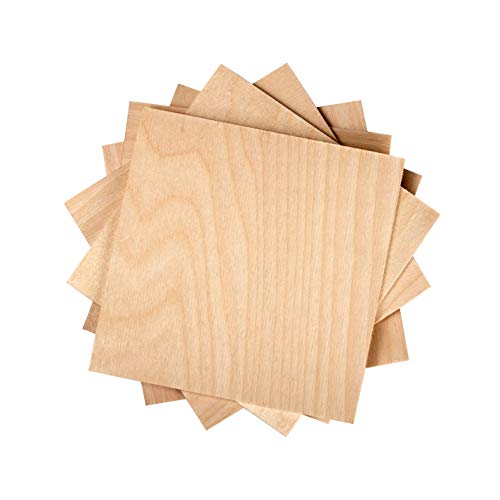 3MM 1/8" x 12" x 12" Baltic Birch Plywood – B/BB Grade (6pk) Perfect for Arts and Crafts, School Projects and DIY Projects, Drawing, Painting, Wood Engraving, Wood Burning and Laser Projects - color: Pack of 6, size: 1/8" x 12" x 12"