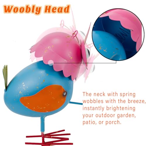 Metal Owl Garden Statues Yard Art Animal Figurines - color: Owl Birdhouse