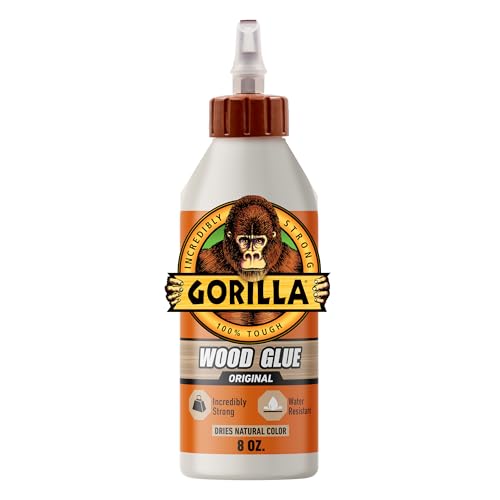 Gorilla Wood Glue, Fast Clamp, Water Resistant PVA, 8 oz - size: 8 Ounce