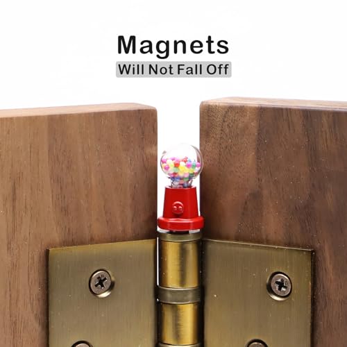 Hinge Head Gumball Machine, Retro Hinge Decorative Topper, Miniature Magnetic Figurine Door Decor, Whimsical Quirky Home Decor, Micro Lover Gift, Cute Gumball Machine Decor (2 per Set)