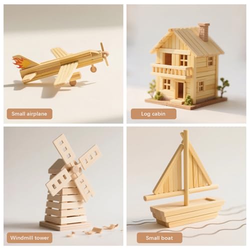 150 Pcs Balsa Wood Sticks 1/4 x 1/4 x 12 Inch balsa Wood Strips Hardwood Square Dowels balsa,Craft DIY Supplies Square Wooden dowels - color: 150 Pcs Balsa Wood Sticks 6mm