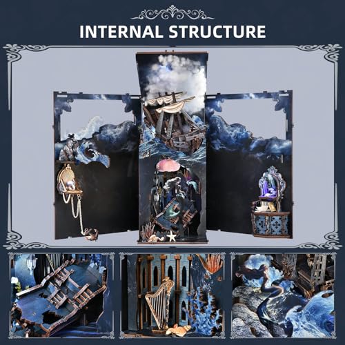 Song of The Sirens Book Nook Kit, DIY Miniature Dollhouse Kit for Adults - color: Song of the Sirens