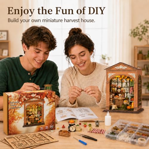 Roroom Book Nook Kit for Adults, Harvest Time House Building Kit - color: Harvest Time